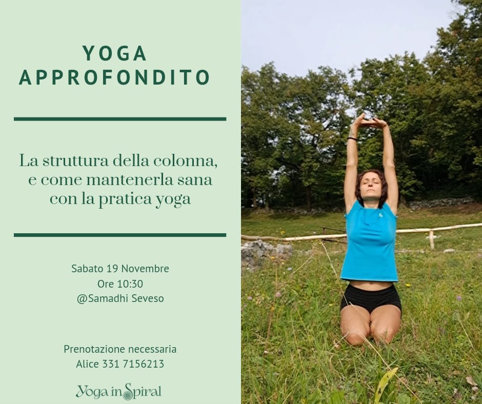 Pratica di approfondimento Yoga. Sabato 19/11 ore 10:30