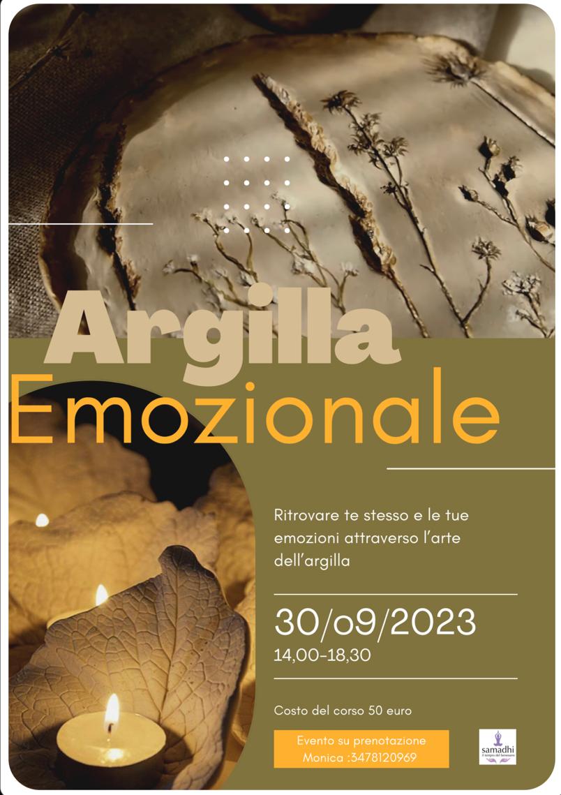 Sabato 30/09 Argilla Emozionale