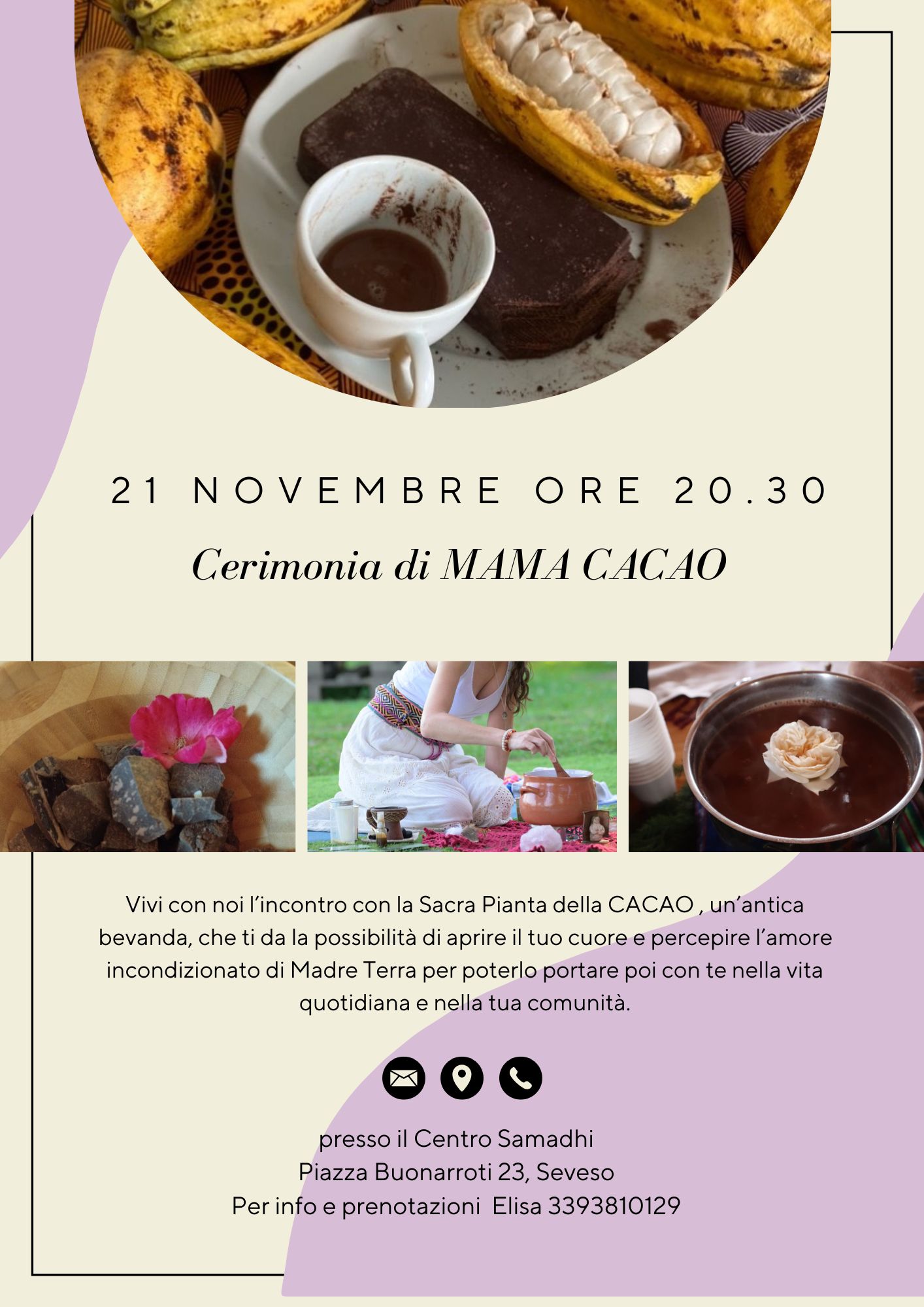 Venerdì 21/11 ore 20:30 Mama Cacao