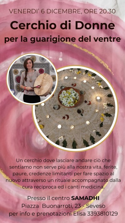 Venerdì 6/12 ore 20:30 Cerchio di donne 