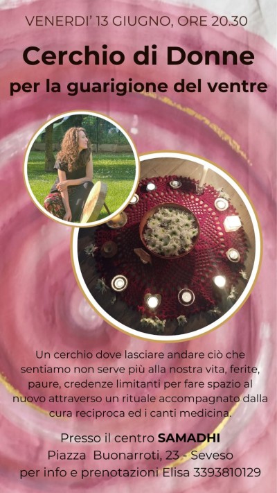 Venerdì 13/06 ore 20:30 Cerchio di donne