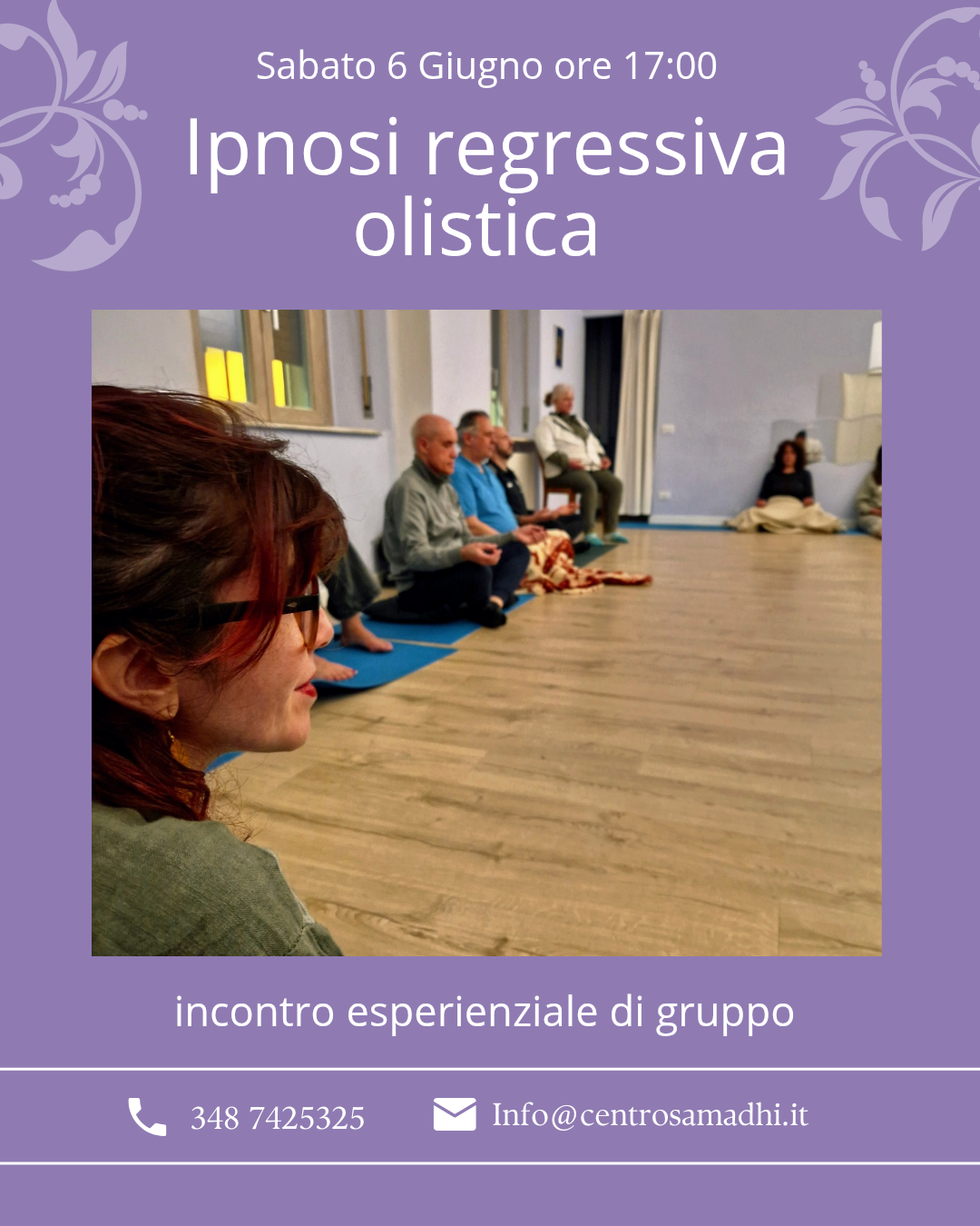 Sabato 6 Giugno ore 17:00: Ipnosi Regressiva Olistica