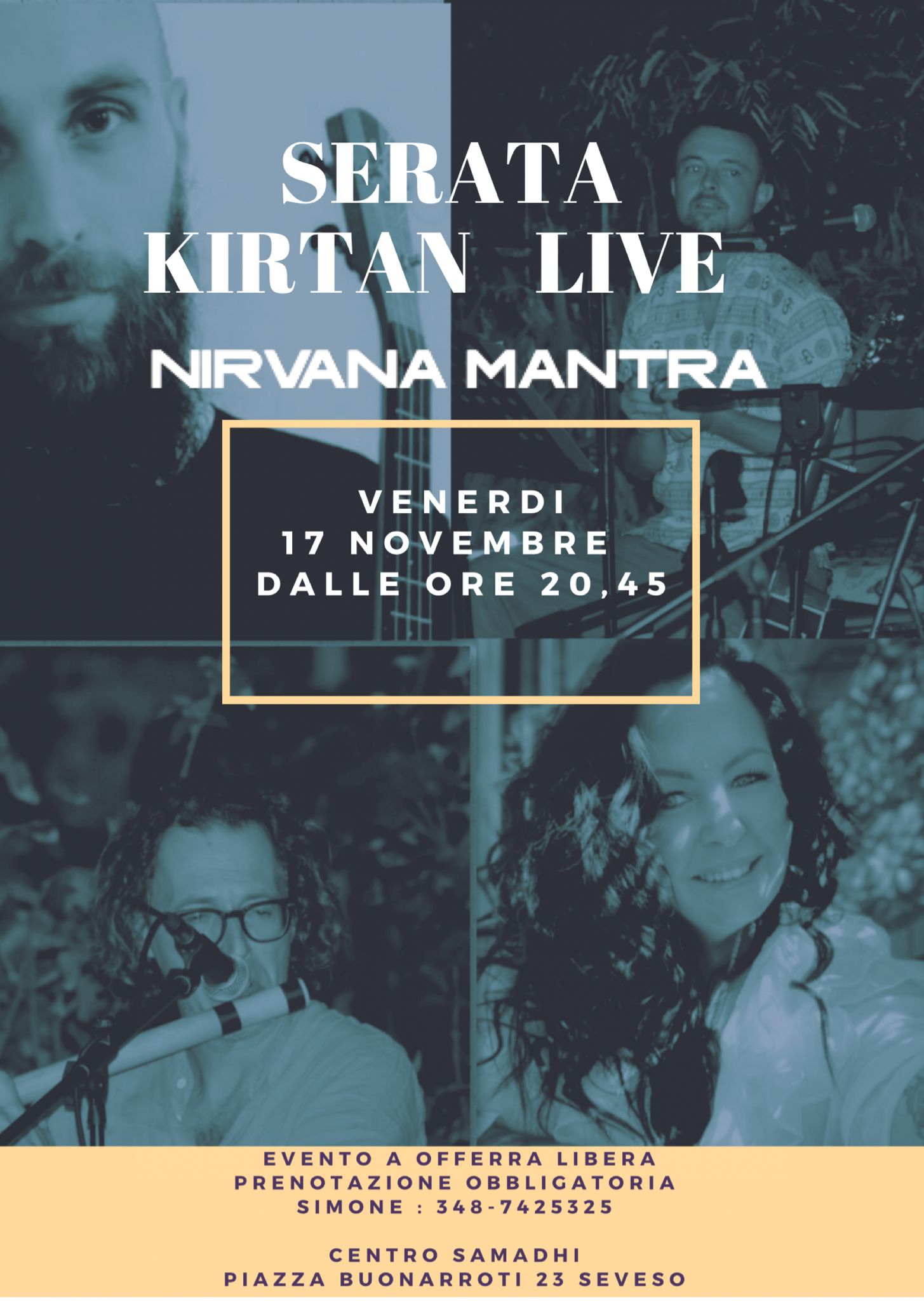 Venerdì 17/11 Serata Kirtan coi Nirvana Mantra
