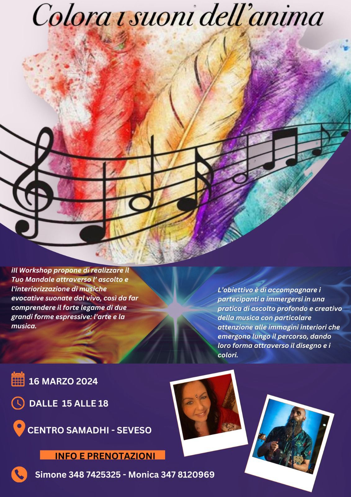 Sabato 16/03/24 Colora i suoni dell'anima