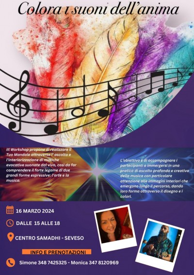 Sabato 16/03/24 Colora i suoni dell'anima