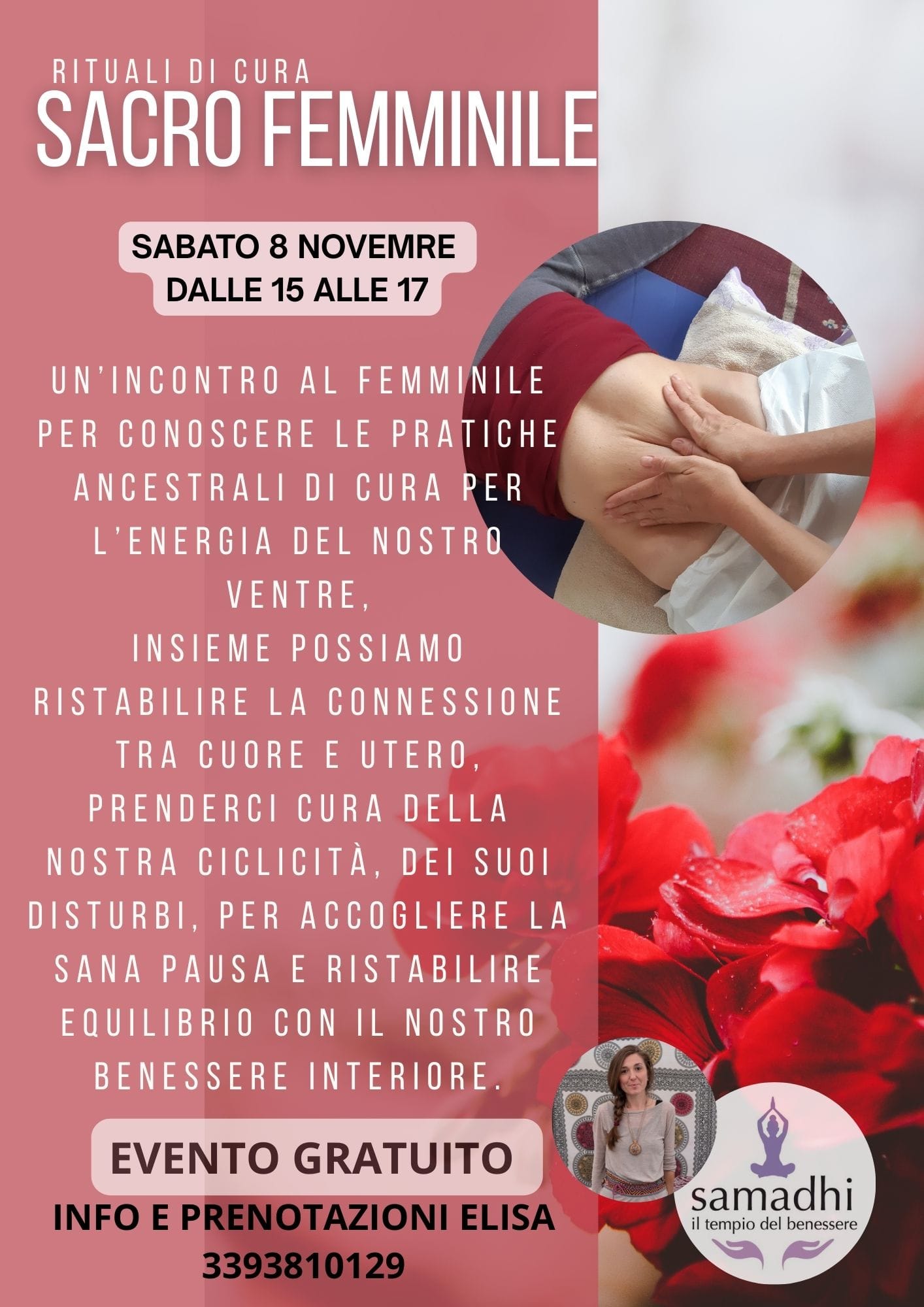 Sabato 8 Novembre, Rituali di cura, Sacro femminile